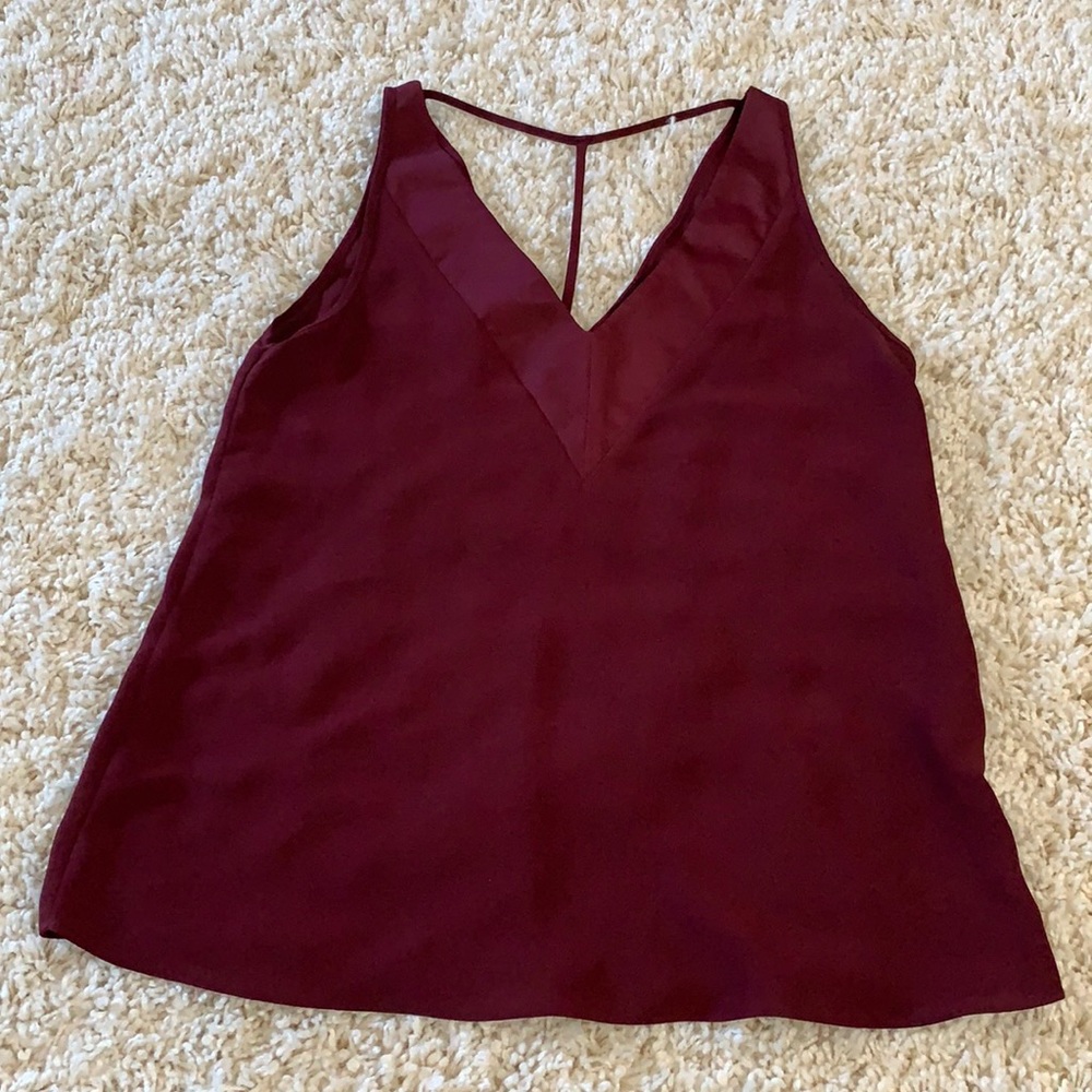 River Island Burgundy tank top, size UK 8/US 4
